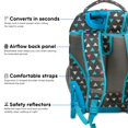 thumbnail image 6 of J World Girls and Womens Sundance 20" Rolling Backpack with Laptop Sleeve for School and Travel, Sprinkle, 6 of 7