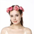 thumbnail image 2 of BEMS-Diadema con corona de flores ajustable, guirnalda de corona Floral con Halo, 2 of 2