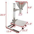 thumbnail image 4 of Hopper Stainless Steel Funnels with Support Stand Manual Filling Package Funnel for Powder Paste Liquid Granule 2.3inch(6cm), 4 of 9