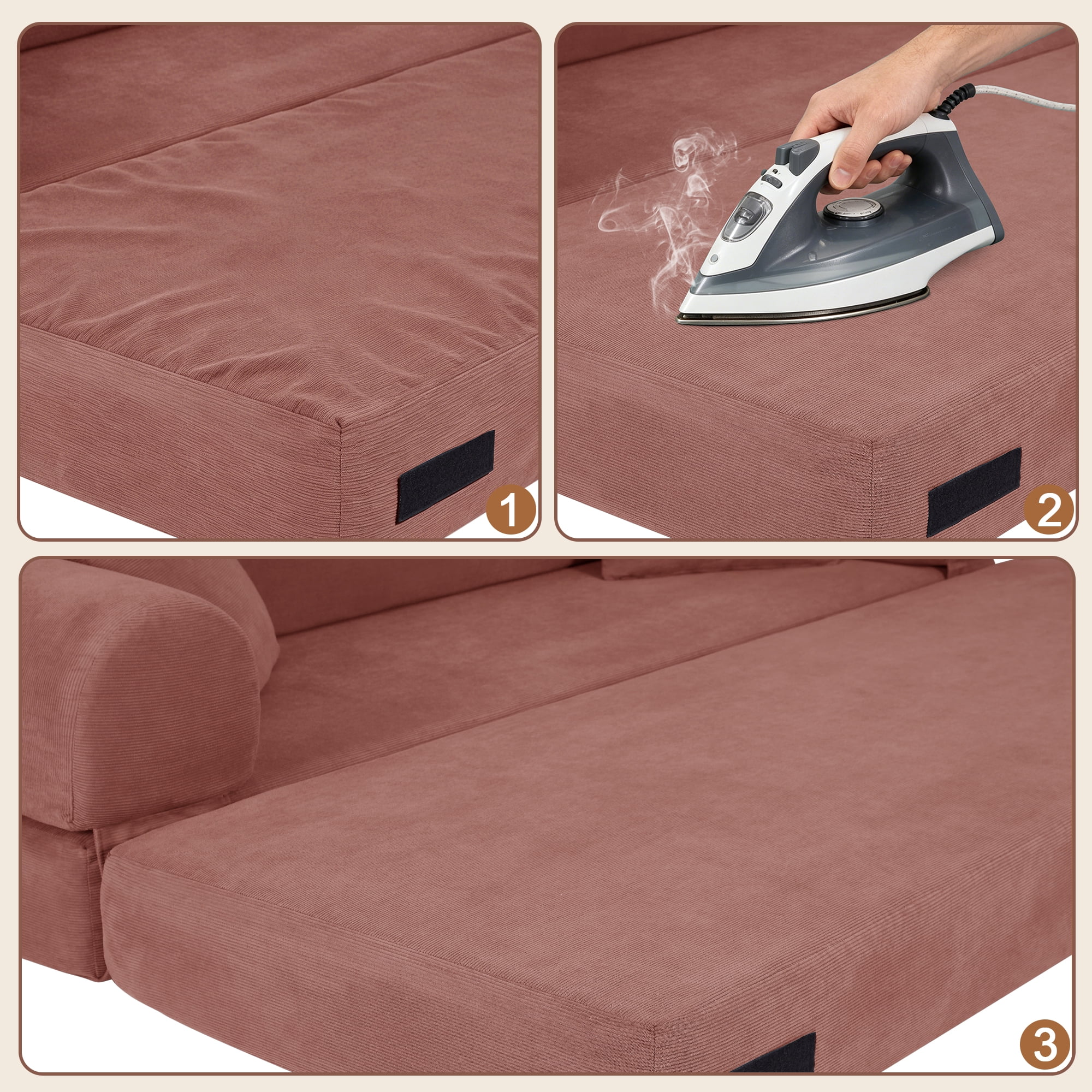 Convertible Sofa Bed Couch,80 Inch Boneless Couches for Living Room,Folding Sleeper Sofa Bed Queen with Storage,Corduroy Flod Out Couch Compressed Couch in a Box