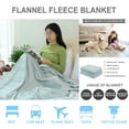thumbnail image 3 of PiccoCasa Plush Flannel Fleece Blanket Decoration Blankets for Bed or Sofa Aqua 70"x78", 3 of 6