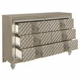 thumbnail image 3 of Benjara Loy Dresser, 55 Inch, 6 Drawers, Champagne Gold Metallic, Mirror Trim, 3 of 6