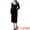 Black, variant on Women's Formal Ruched Sequin Neck Cocktail Velvet Dress XL Black