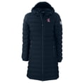 thumbnail image 2 of Women's Cutter & Buck Navy California Angels Cooperstown Collection Mission Ridge Repreve Eco Insulated Long Full-Zip, 2 of 3