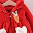 thumbnail image 6 of Kaemgyyd Baby Girls Fleece Jackets Cute Zip up Hoodies Sherpa Lined Coats Winter Fuzzy Newborn Toddler Outwear 1-6 Years, 6 of 7