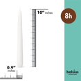 thumbnail image 2 of Velas cónicas BOLSIUS, largas, blancas, 10 pulgadas, 30 unidades, 8 horas de combustión, 2 of 9