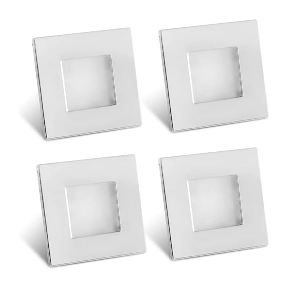 Dream Lighting LED Recessed Ceiling Light, 2.8" Square,Ultra-Thin, 12Volts, Chrome Shell, RV Camper Trailer, Warm White, 4-Pack