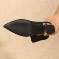 thumbnail image 4 of Bixock Boots for Women Mid Heel Short Boots Large Size Pointed Toe Slip On Stretch Sock Boots Comfortable Warm Daily Wear Fall Women Shoes, 4 of 8