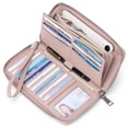 thumbnail image 1 of Cartera de mujer de PU con cepillo antirrobo, billetera de mujer de gran capacidad, billetera de múltiples tarjetas larga, 1 of 5
