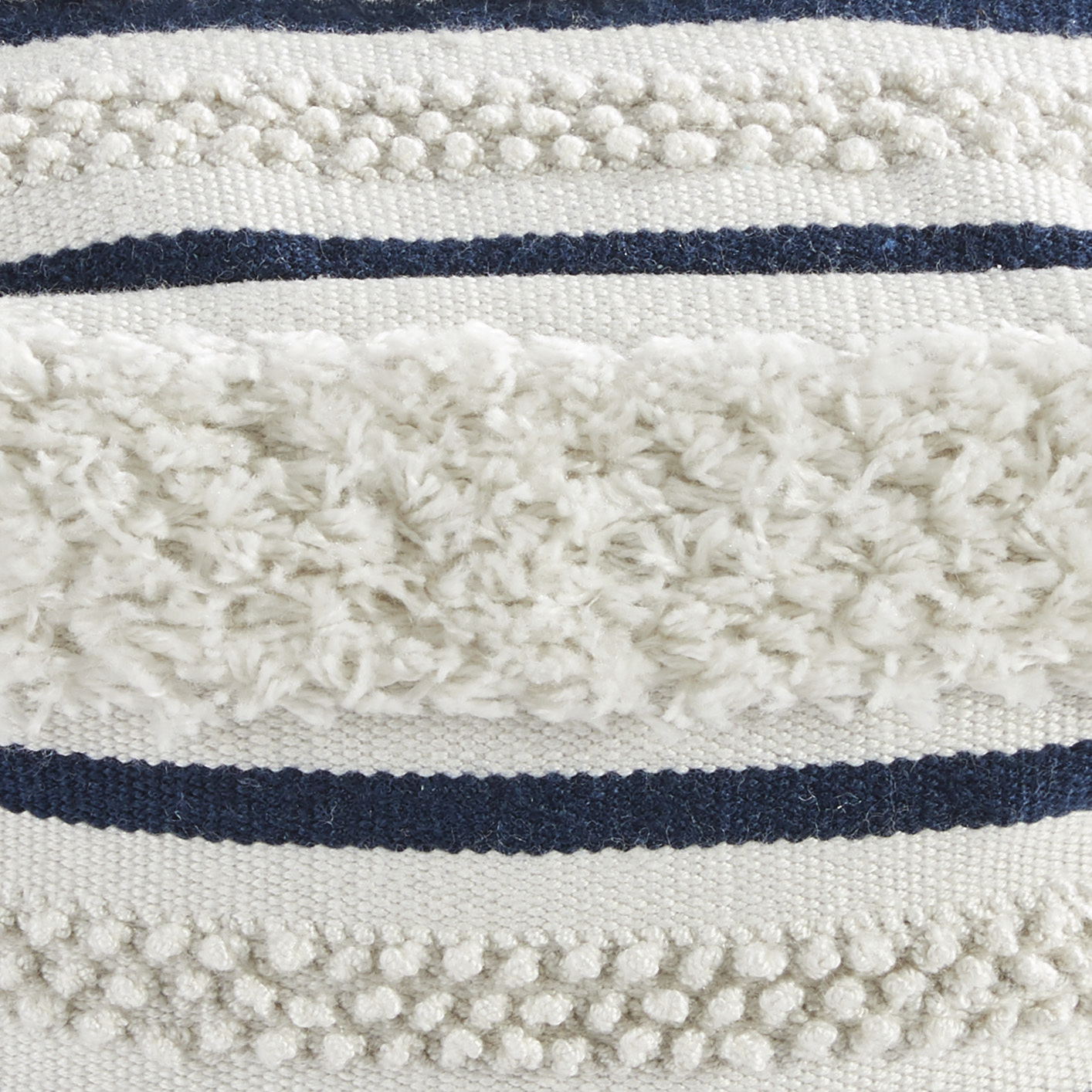 BH&G Outdoor Woven, Blue and White Stripe Pouf - Walmart.com