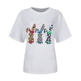 thumbnail image 3 of Ichuanyi Womens Swimsuits Clearance Women's O-Neck Interesting Print Tops Casual Loose Blouse Tops Ichuanyi Ichuanyi, 3 of 6
