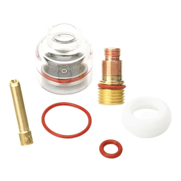 6pcs Kit de copa de vidrio de Boquilla de vidrio transparente de vidrio de altura de arco resistente a alta temperatura Conjunto de vidrio para 3.2 mm