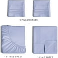 thumbnail image 3 of CGK Linens 4-Piece Ultra Soft & Comfy Hotel Luxury Sheet Set - King Size Cooling Bed Sheet Fits 8"-16" Mattresses, Lavender, 3 of 6