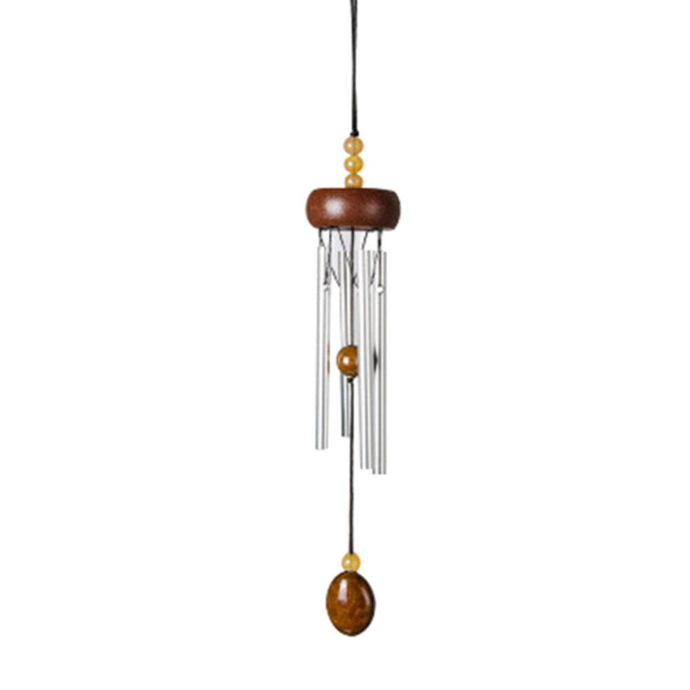 Wind Chime 4 Aluminum Metal Tubes Retro Wood Windchime for Garden Patio Balcony Wind Chime Exquisite Beautiful 4 Aluminum Metal Tubes Retro Wood Garden Patio Balcony Decor  Red - image 3 of 5