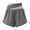 Grey, variant on Women's High Waisted Two-Tone Yoga Shorts, Quick Dry Layered Workout CRZ Yoga Shorts for Women with Liner Khaki L