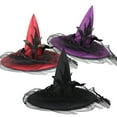 thumbnail image 2 of Witch Hats for Women, Adult Witches Wizard Halloween Cosplay Accessories, Cute Foldable Pointed Witches Hat, 2 of 5
