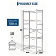 thumbnail image 3 of GARVEE 5 Gallon Water Jug Holder Stand,Double-Row Heavy-Duty 5-Tier Water Bottle Holder Storage Rack,Holds 10 Bottles,Silver, 3 of 7