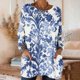 thumbnail image 1 of TaTaai Women's Casual Loose Print Long Sleeve Crew Neck Tops with Functional Pockets Soft Comfy Lightweight Blouse for Fall Daily Street Party Outfits Gift, 1 of 7