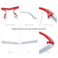 thumbnail image 6 of FONEX Pure Titanium Glasses Frame Men Semi Rimless Square Eyeglasses Eyewear ( 85763 Black ), 6 of 9