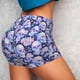 thumbnail image 4 of Balery Skull star crystal Pantalones cortos de entrenamiento estampados para mujer, sin costuras, ajustados, para gimnasio, yoga, correr, deportes, ejercicio activo, fitness.-Large, 4 of 8