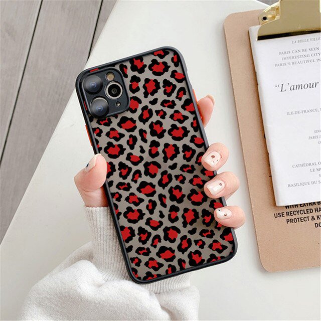 Funda de teléfono mate de cebra de vaca lechera de leopardo colorida a la moda para iPhone 11 12 13 Pro Max Mini X XR XS 7 8 Plus SE 2020 parte trasera suave Tan Jianjun unisex
