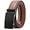 Black+brown, variant on AWAYTR Men Ratchet Belt Leather Adjustable Trim to Fit No Holes Slide Dress Belt for Casual Formal Gift