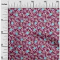 thumbnail image 1 of oneOone Viscose Chiffon Fabric Dot & Flower Floral Decor Fabric Printed BTY 42 Inch Wide, 1 of 4