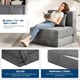 thumbnail image 3 of 72 - pulgada single - size folding sofa cama sleeper chair: convertible futon couch con pillow, small y moderno, linen fabric, ideal para para sala de estar o dorm, 3 of 7