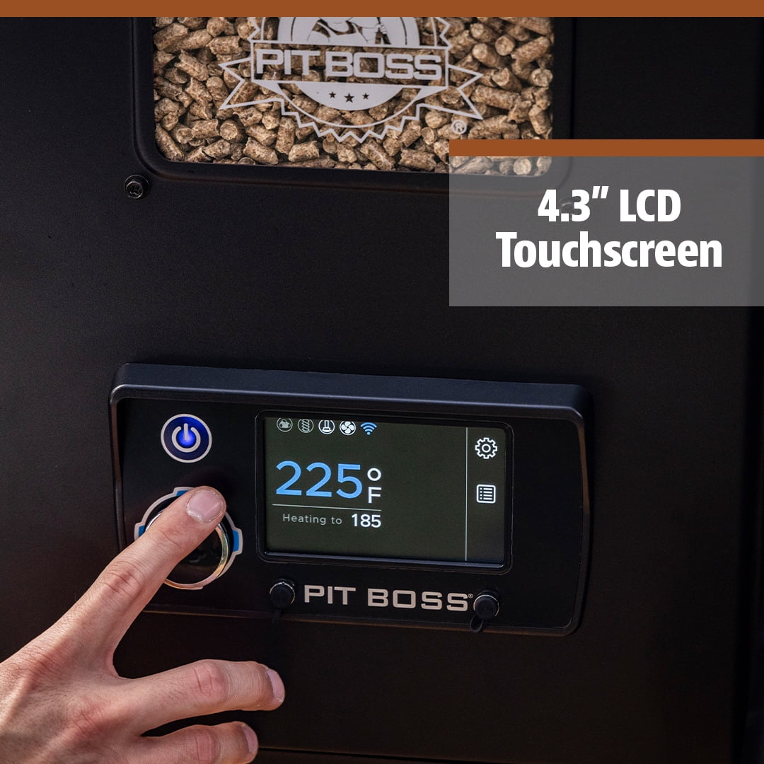Pit Boss Pellet Smoker, Odessa 1250 Square Inch Wood Fired Pellet Grill with Wifi and Bluetooth, Onyx Series