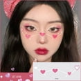 thumbnail image 1 of Cute Sweetheart Girl Makeup Face Sticker Love Powder Eye Blusher Face Tattoo Sticker Color Face, 1 of 8