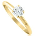 thumbnail image 2 of Pompeii 14k Yellow Gold 5/8 ct Round Solitaire Diamond Engagement Ring (G/H,I1), 2 of 3