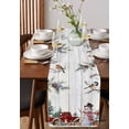 thumbnail image 2 of Table Runners 60 Inches Long Dress Scarves, Red Snowman Christmas Farmhouse Kitchen/Dining Table Runner, Small Coffee Tablerunners, Xmas Tree Snowflake Truck Wooden 13x60 Inch, 2 of 7