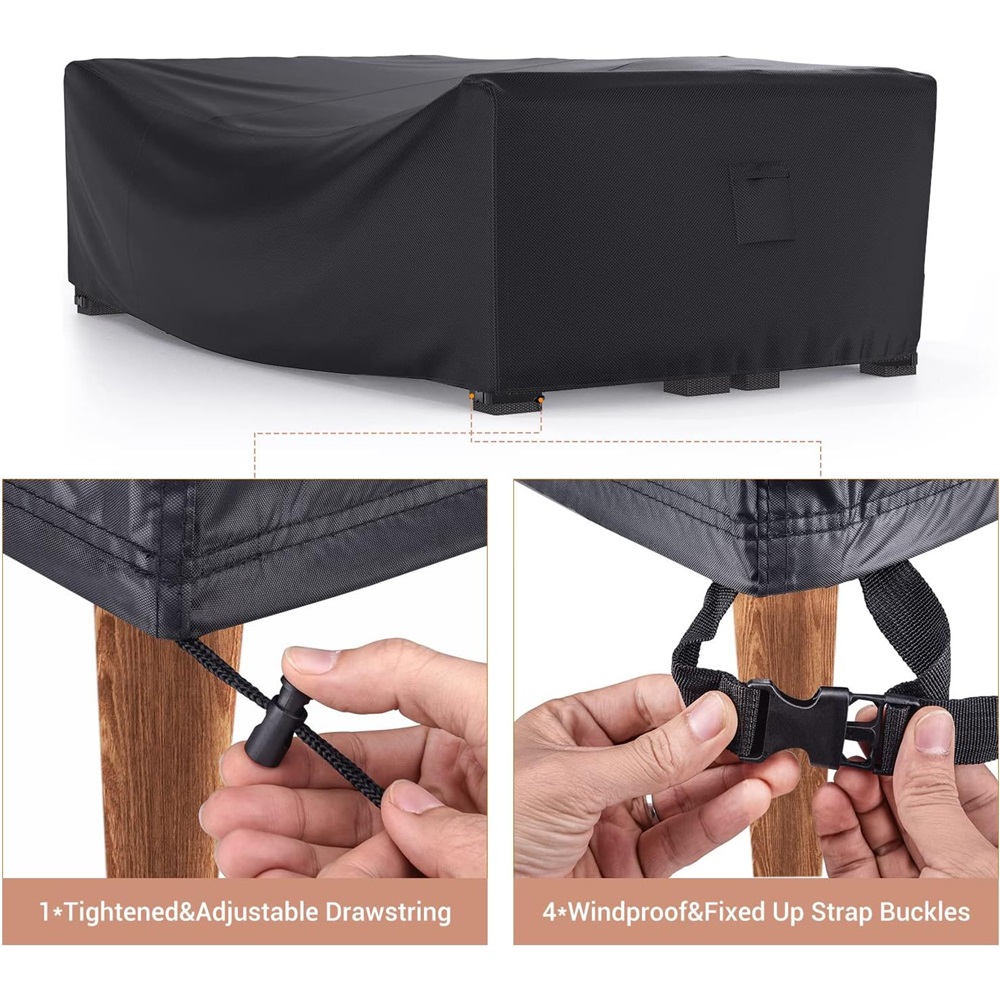 Patio Furniture Covers Waterproof, Heavy Duty 210D Outdoor Furniture Covers for Outside Sectional Sofa Set,Tear Resistance and Anti-UV, Black,55"L x 55"W x 35"H
