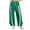 Green, variant on Women Pants Baggy Wide Leg Pants Drawstring Elastic High Waisted Contrast Color Workout Sweatpants Sweat Pants for Womens Black S