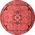 thumbnail image 1 of Ahgly Company Machine Washable Indoor Round Oriental Red Industrial Area Rugs, 3' Round, 1 of 4