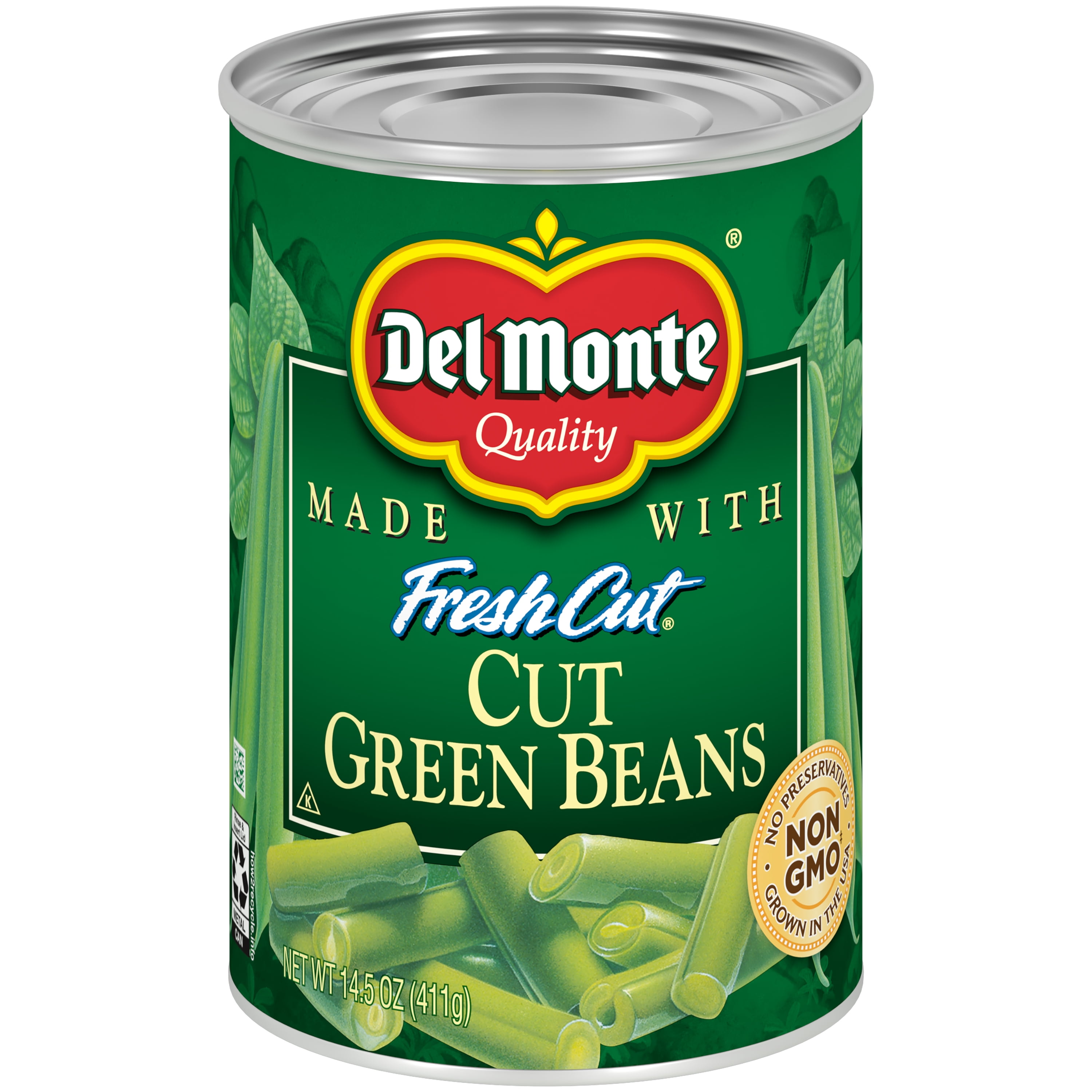 DEL MONTE Cut Green Beans Canned Vegetables, 14.5 oz Can
