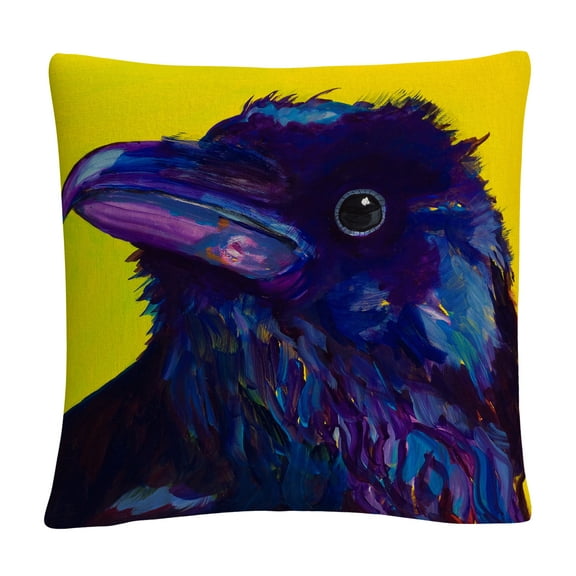 Corvus' Animals Pets Painting Bold By Pat Saunders-White 16 X 16 Decorative Throw Pillow