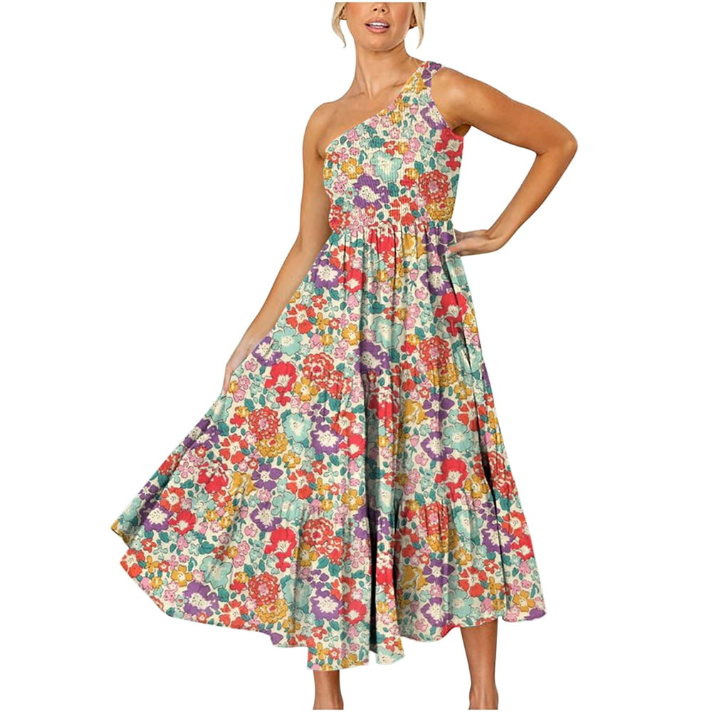 QLEICOM Womens Boho Spring Dresses 