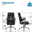 thumbnail image 3 of Scranton & Co Big & Tall Leather Chair in Black - 400 lb Capacity, 3 of 12