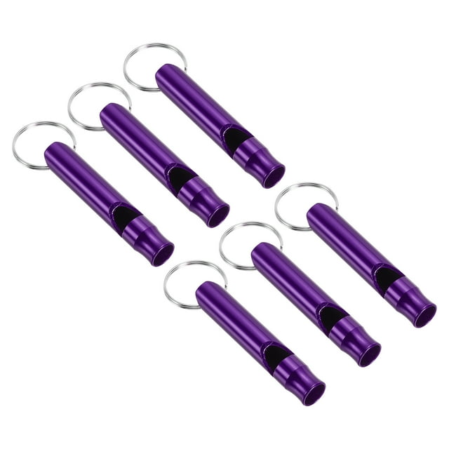 Unique Bargains Survival Whistle, 6 Pack Loud Sound Safety Whistle for Hiking, Purple