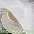 thumbnail image 5 of OVZME Troy White Sheer Curtains 24 inch Length 2 Panels Set, Light Weight Crushed Semi Kitchen Curtains Tiers, Rod Pocket Decor Short Curtains for Kitchen/Cafe/Bedroom/Living Room, Each 42Wx24L inch, 5 of 7