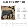 thumbnail image 5 of Awypu  African Animals Leopard Throw Pillow Covers Giraffe Elephant Horse Zebra Decorative Pillows Case Outdoor Cushion Covers for Couch Sofa Bed Home Decor 20x20in, 5 of 5
