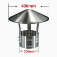 thumbnail image 2 of Heavy Duty Chimney Cover Stainless Steel Rain Hood For Stove Pipe Fireplace, 2 of 7