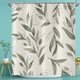 thumbnail image 4 of Eucalyptus Leaves Shower Curtain, Green Leaves Watercolor Pattern Plants Botanical Bath Curtains Waterproof Fabric with Hooks for Home Decor, 72Wx84H, 4 of 6