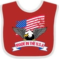 thumbnail image 3 of Inktastic American Flag Made in the USA with Bald Eagle Boys or Girls Baby Bib, 3 of 4