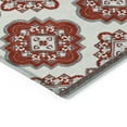 thumbnail image 4 of HomeRoots 591721 9 x 12 ft. Red & Beige Medallion Washable Indoor & Outdoor Rectangle Area Rug, 4 of 5
