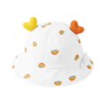 thumbnail image 4 of Oiyii Infant Girls Cute Sun Hats Heart‑Ornament Rainbow‑Printed Bucket Hats, Wh2, 4 of 4