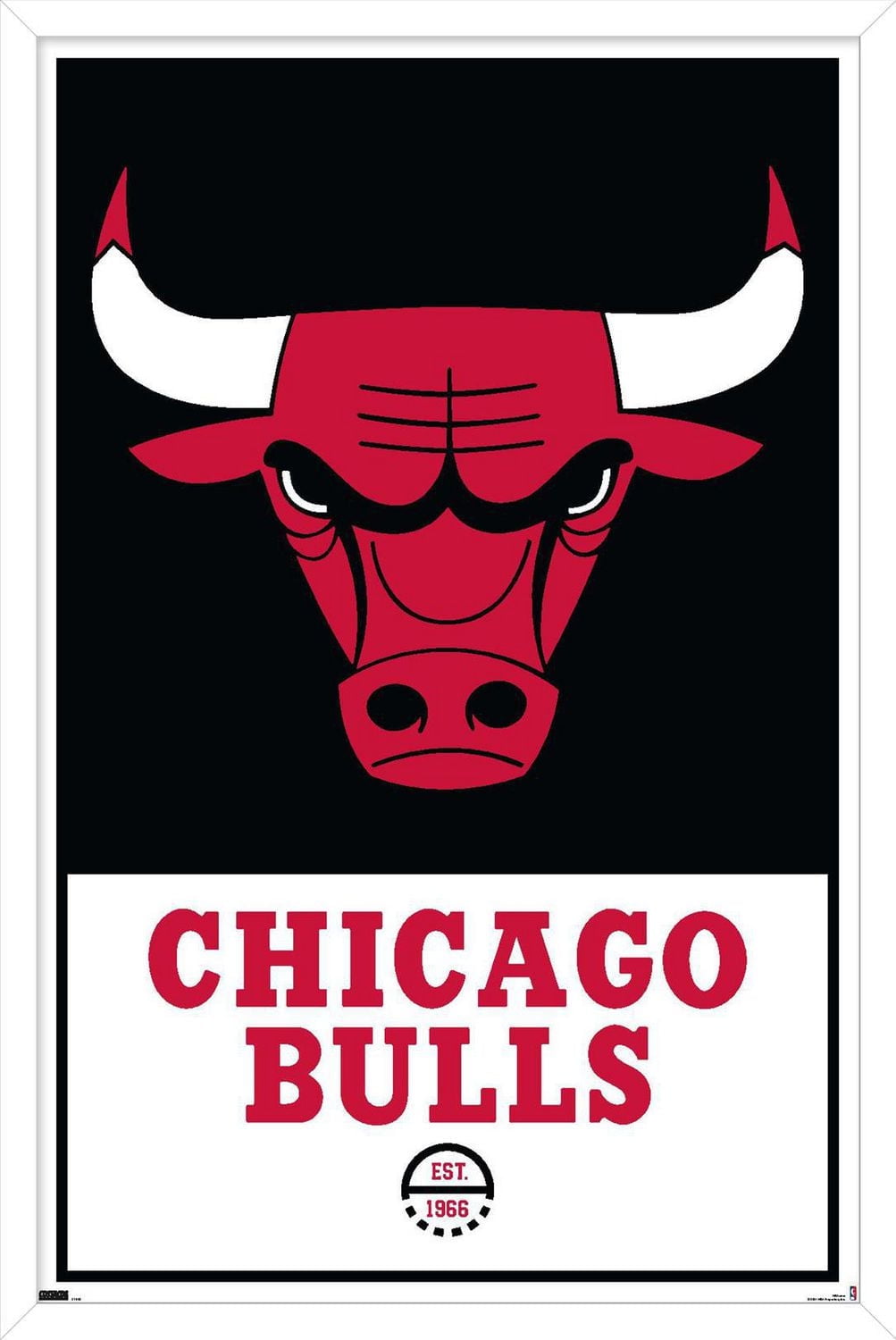 NBA Chicago Bulls - Logo 21 Wall Poster, 22.375" x 34" Framed