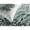 thumbnail image 4 of Ambesonne Animal Quilted Bedspread Set 3 Pcs, French Bulldog Flowers, Queen Size, Pale Green Pale Pink, 4 of 5