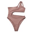 thumbnail image 1 of Trajes de baño siameses calados de color sólido para mujer Conjunto de ropa de playa con estampado de bikini Fridja  nalpqowj54221, 1 of 8